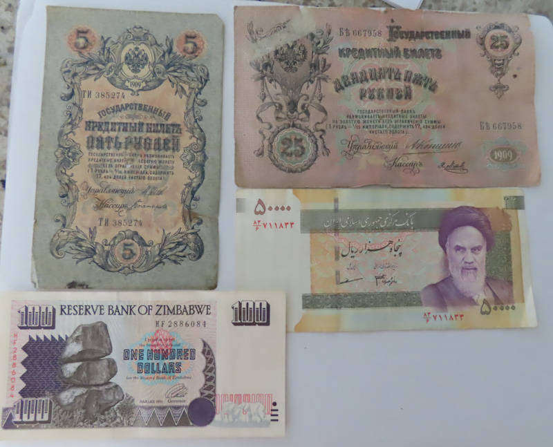 World Notes - Selection of 10 Different Bank Notes