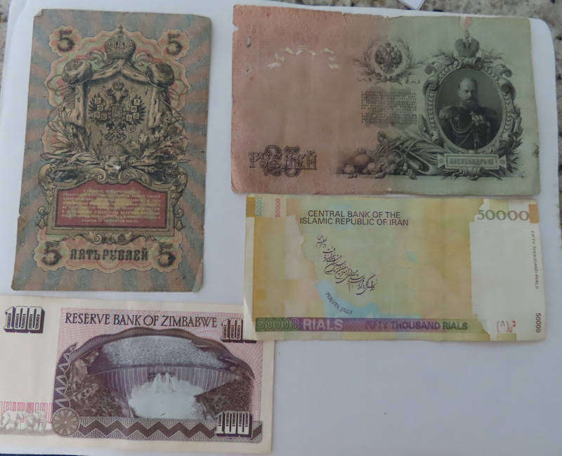 World Notes - Selection of 10 Different Bank Notes