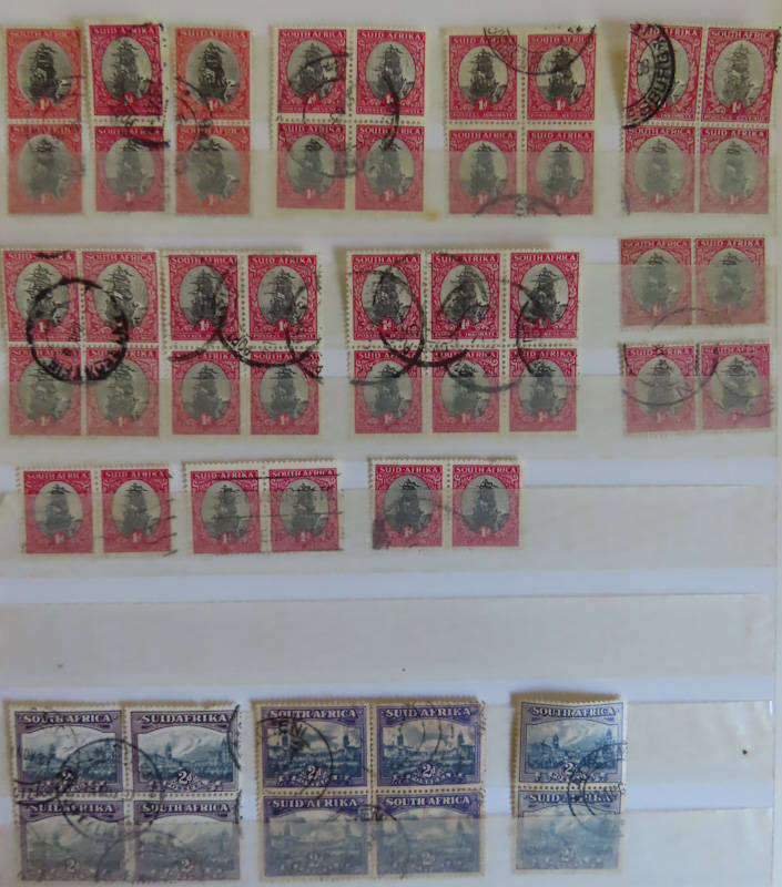 Union of South Africa - 1d - 8 pairs 5 blocks of 4, 1 block of 6, - 2d - 1 pair, 2 blocks 4