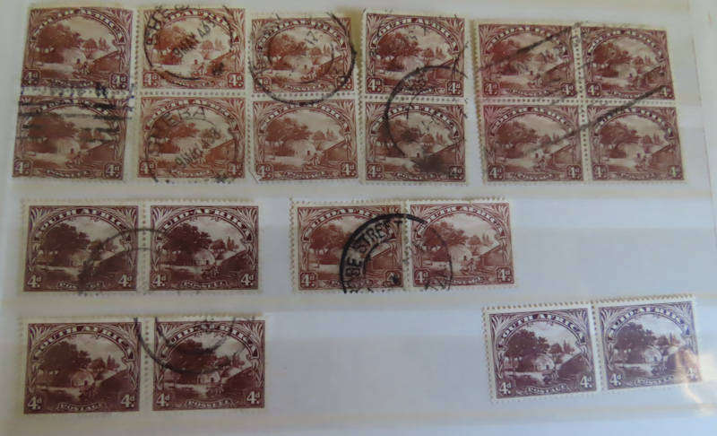 Union of South Africa - 3d - 10 pairs 4 blocks of 4 - 4d - 8 pairs, 1 block 4