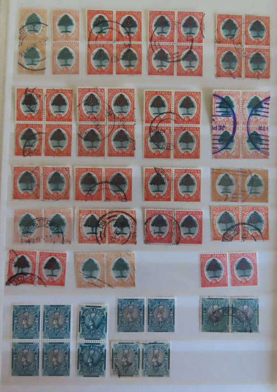 South Africa - Union of South Africa - 6d- 13 pairs -7 Blocks 4 - 1/2d - 4 pairs , 1 Block 4