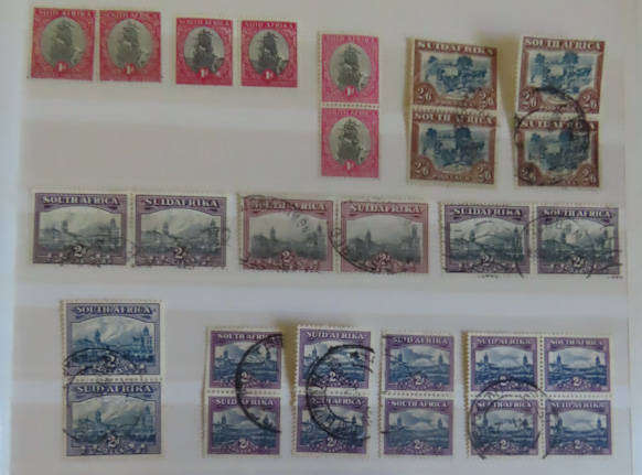 South Africa - Union of South Africa - 1d, 2d, and 2/6 from Definitive Issues