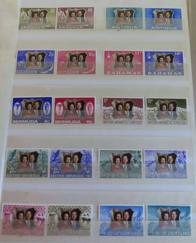 Commonwealth - 25th Wedding Anniversary - Queen Elizabeth - 31 Countries MNH