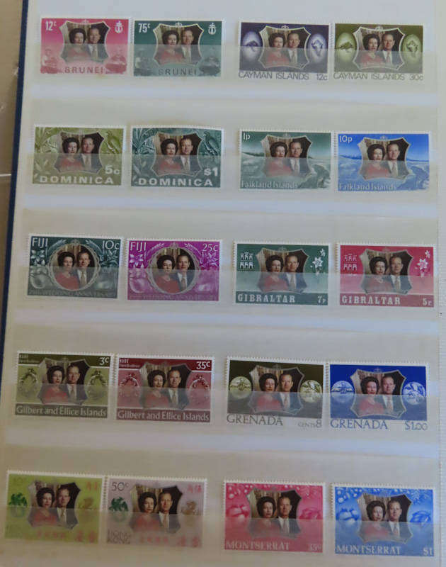 Commonwealth - 25th Wedding Anniversary - Queen Elizabeth - 31 Countries MNH