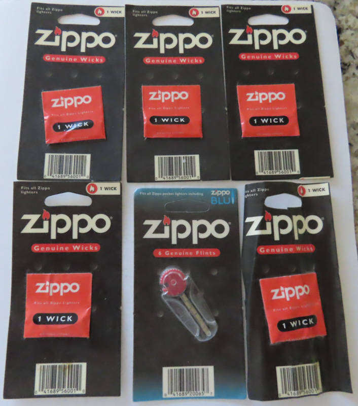 Zippo Lighters - 5 New Wick Packs and 1 Flint Pack