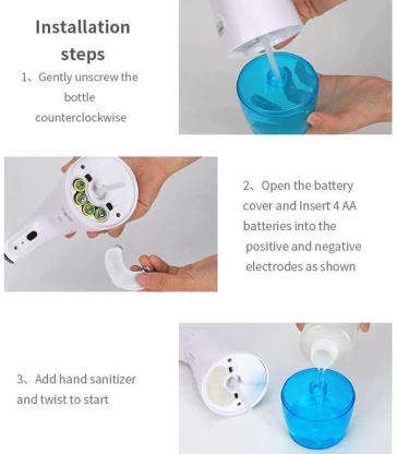 Andowl Auto Sensor Battery Operated Soap/Sanitizer Dispenser Liquid Sensor Equipped