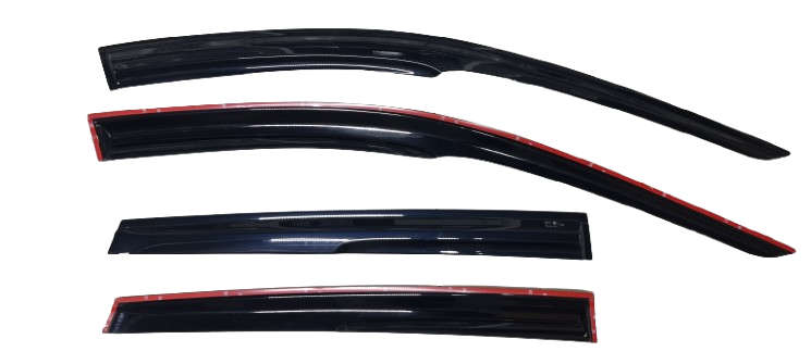 Vw Polo 9n/vivo 4pc gloss black windshields