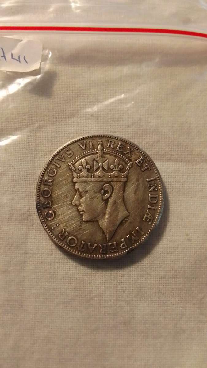 1942 East Africa 1 shilling coin