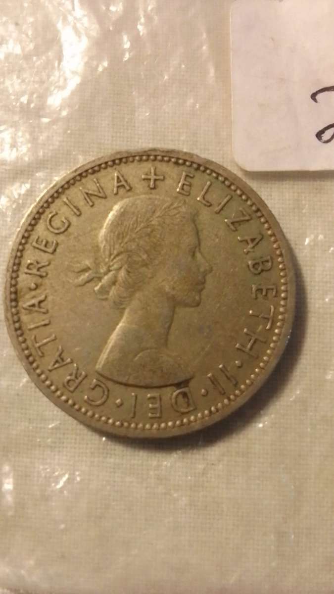 1957 Elizabeth II British 2 Shillings