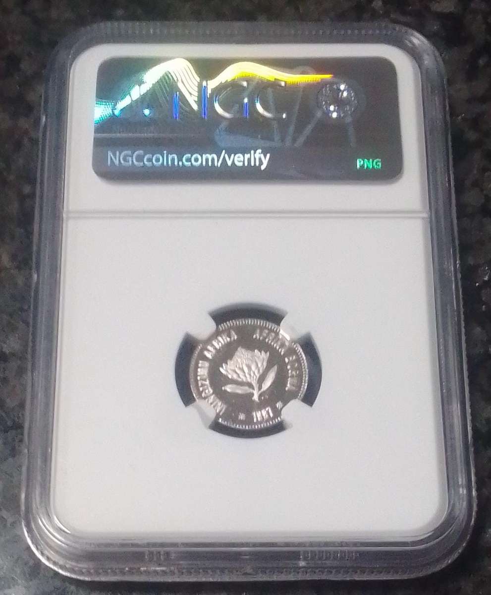 **A MUST-SEE COIN** - PF69 Ultra Cameo - 1997 South Africa 2½ Cent Knysna Seahorse Silver Coin.