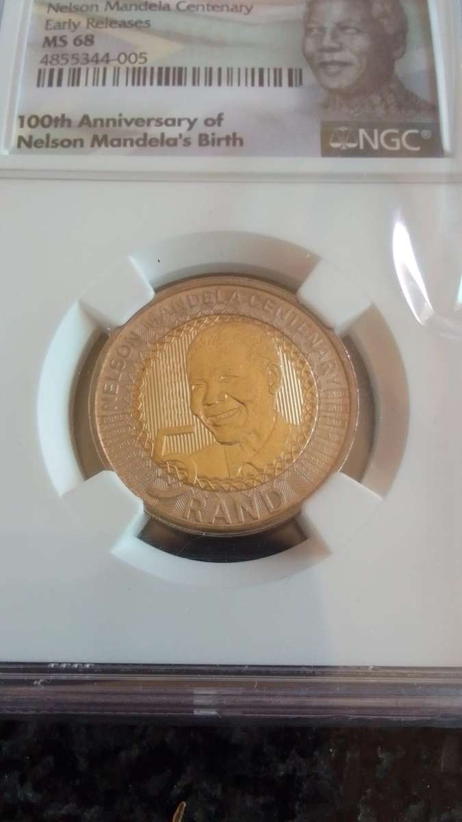 Graded MS68 - 2018 South Africa Mandela Centenary R50 & R5 Coin Set