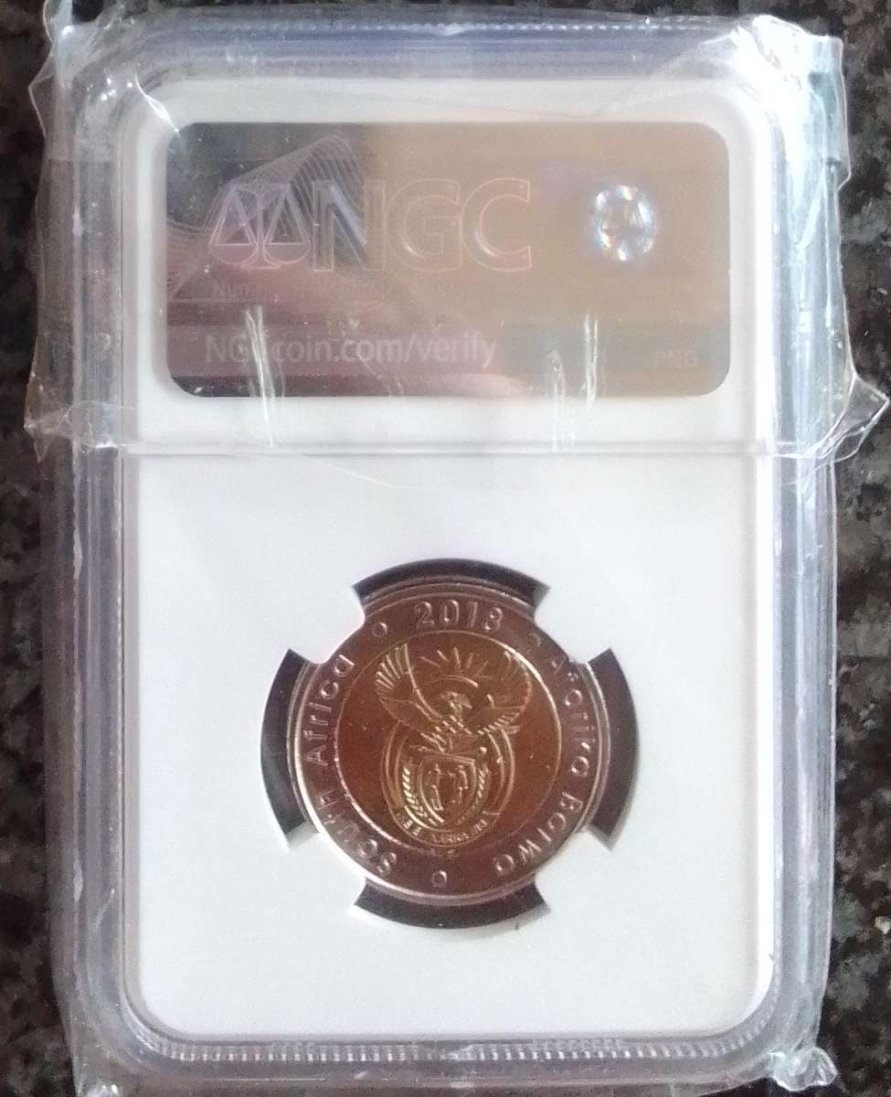 WORLDWIDE ONLY 50 NGC COINS IN THIS MS 67 GRADE - 2018 South Africa Mandela Centenary R5 Coin