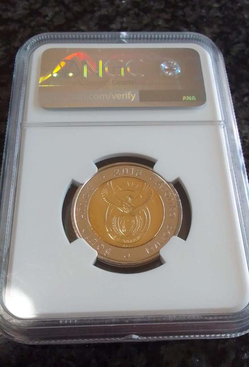 2018 South Africa Mandela Centenary R5 Coin - Graded MS67