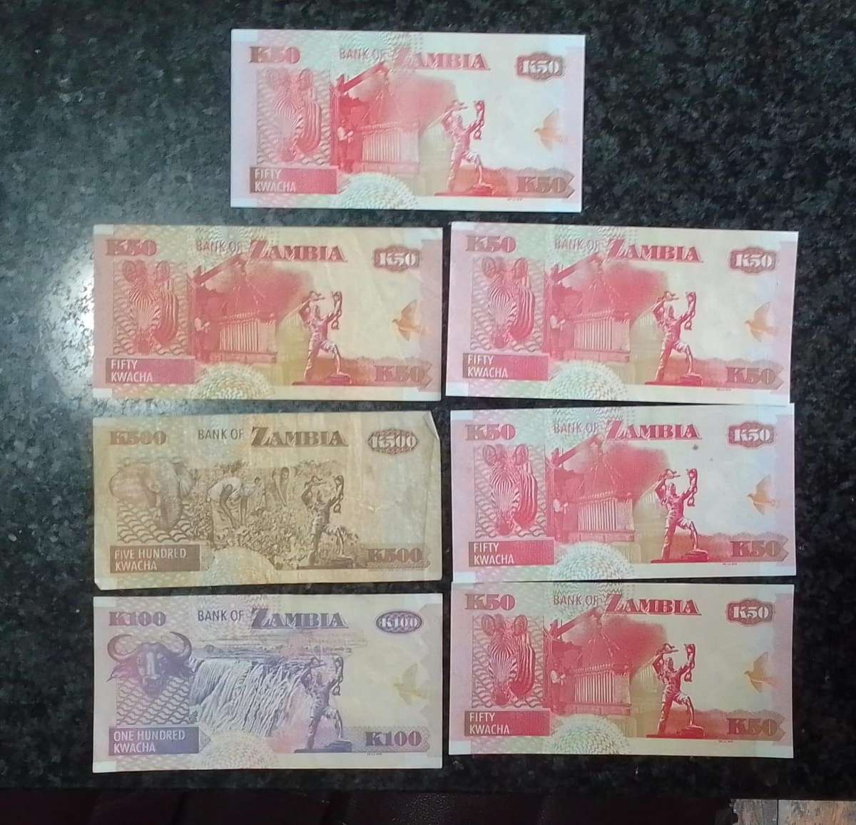 Assorted Bank notes of Zambia