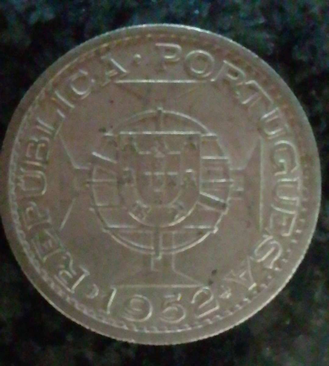 1952 Silver 20 Escudos from Mozambique
