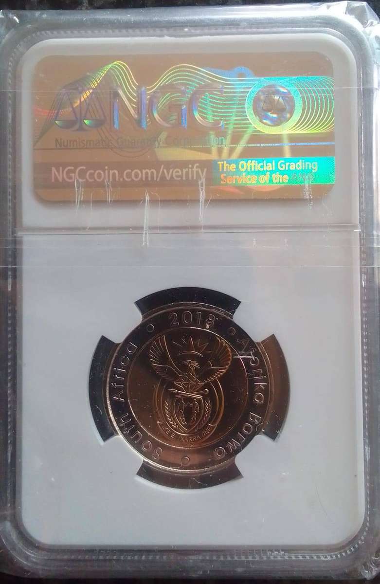 2018 Nelson Mandela Centenary Early Release R5 Coin - MS67 Graded