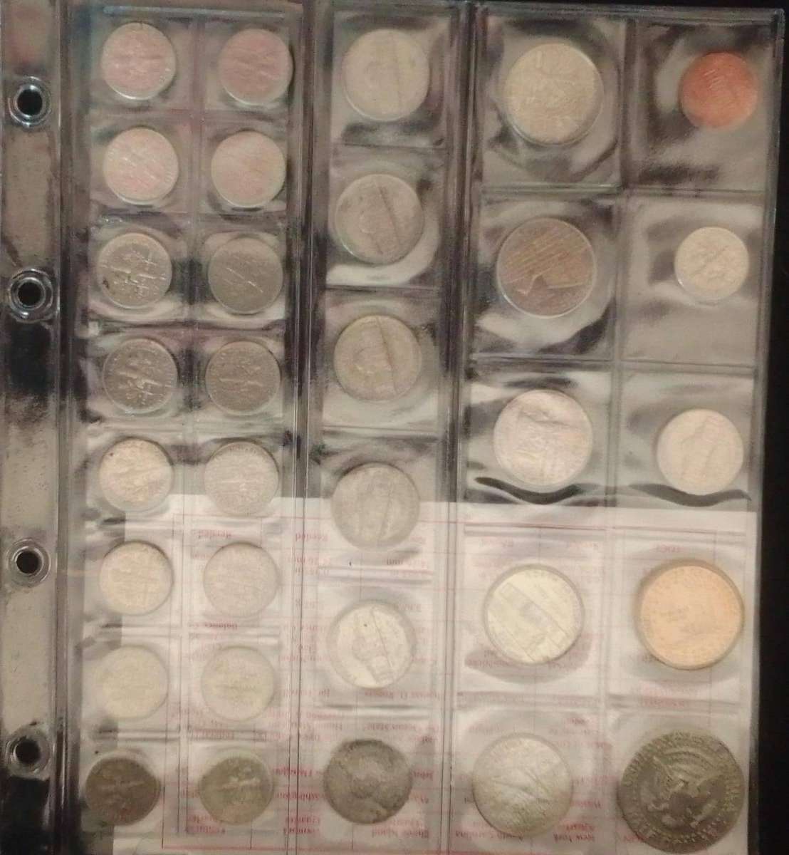 American Coin set in plastic sleeve with 32 coins