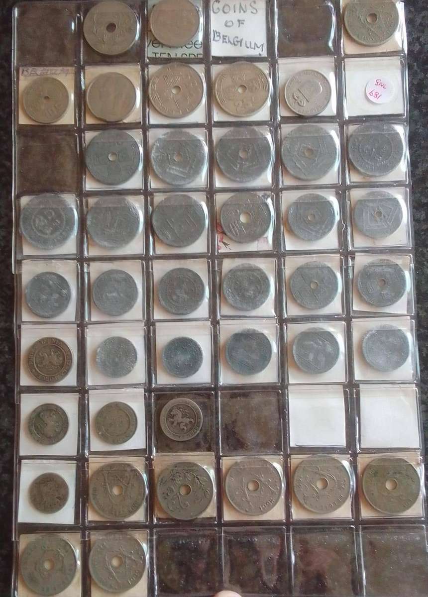 42 x Coins of Belgium in a sleeve 1862