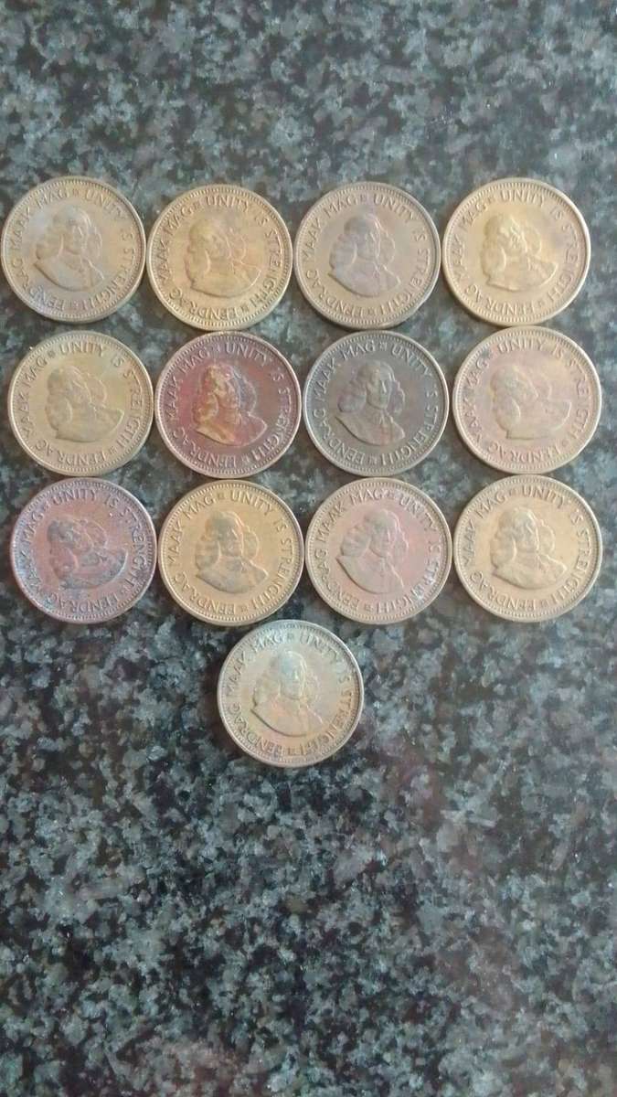13x South Africa ½ cent Coins 1961 - 1964
