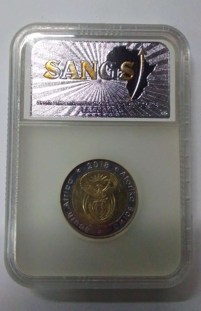 2018 South Africa Mandela Centenary R5 Coin - Graded MS63