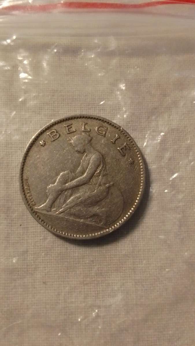 1922 Belgie 1 frank coin