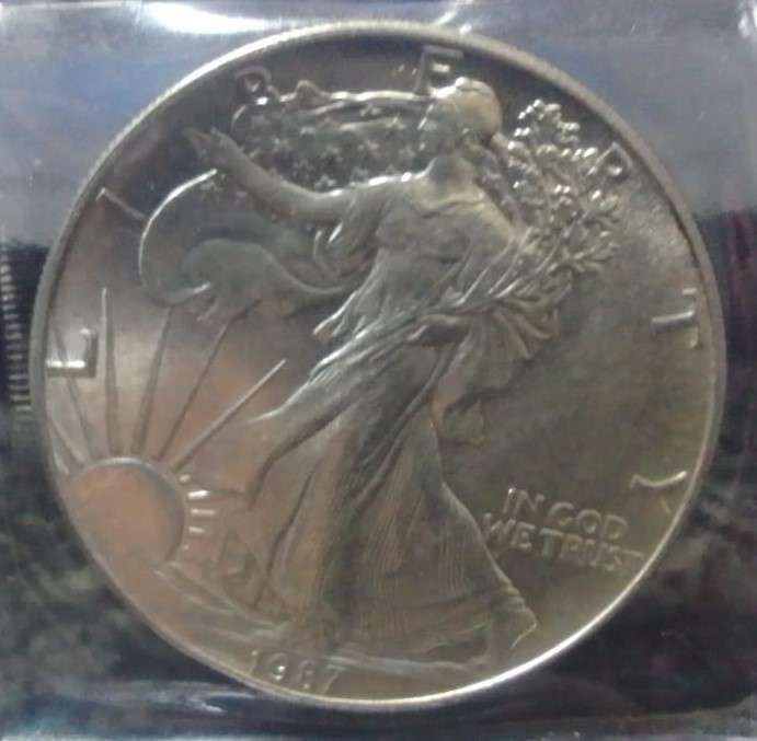 1987 USA One Dollar Silver Eagle