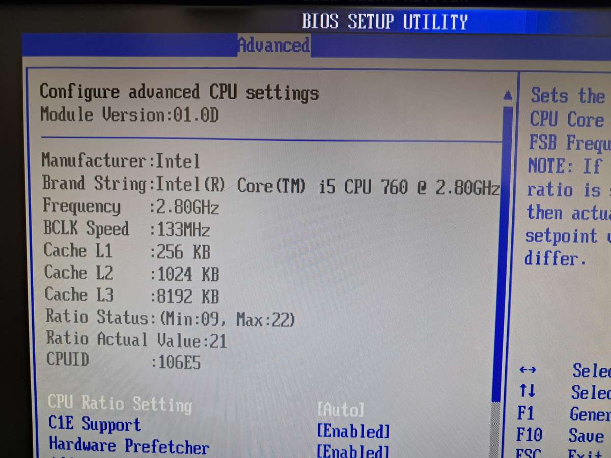 Intel® Core i5-760 CPU