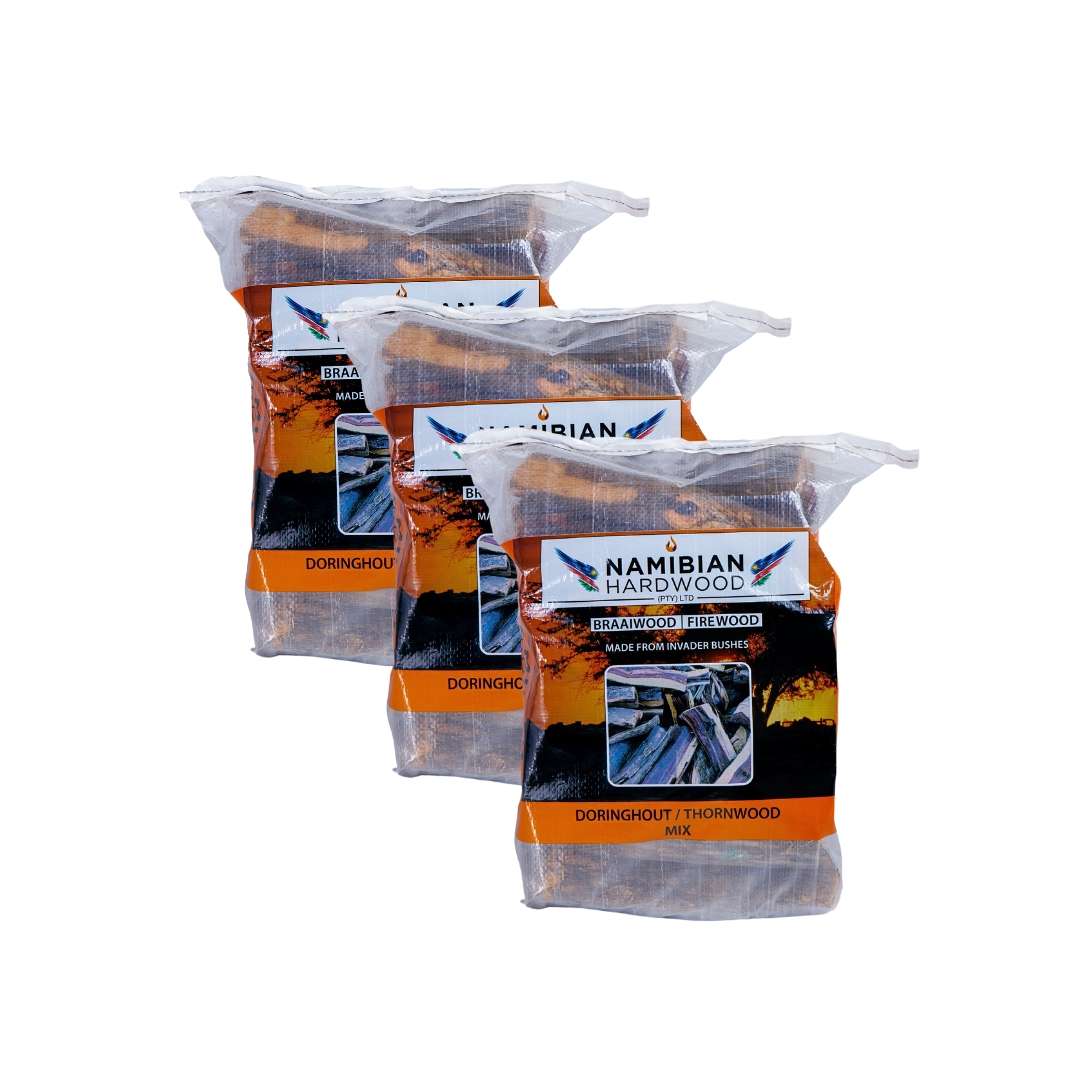 Namibian Hardwood Firewood Logs Mix 7kg - 3x Bags