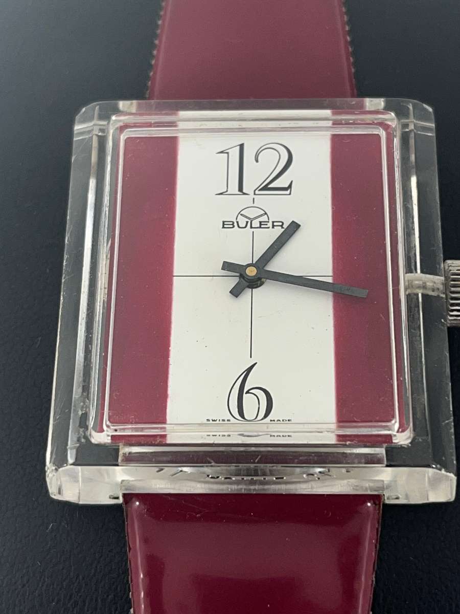 Rare Vintage Buler Acrylic cased watch