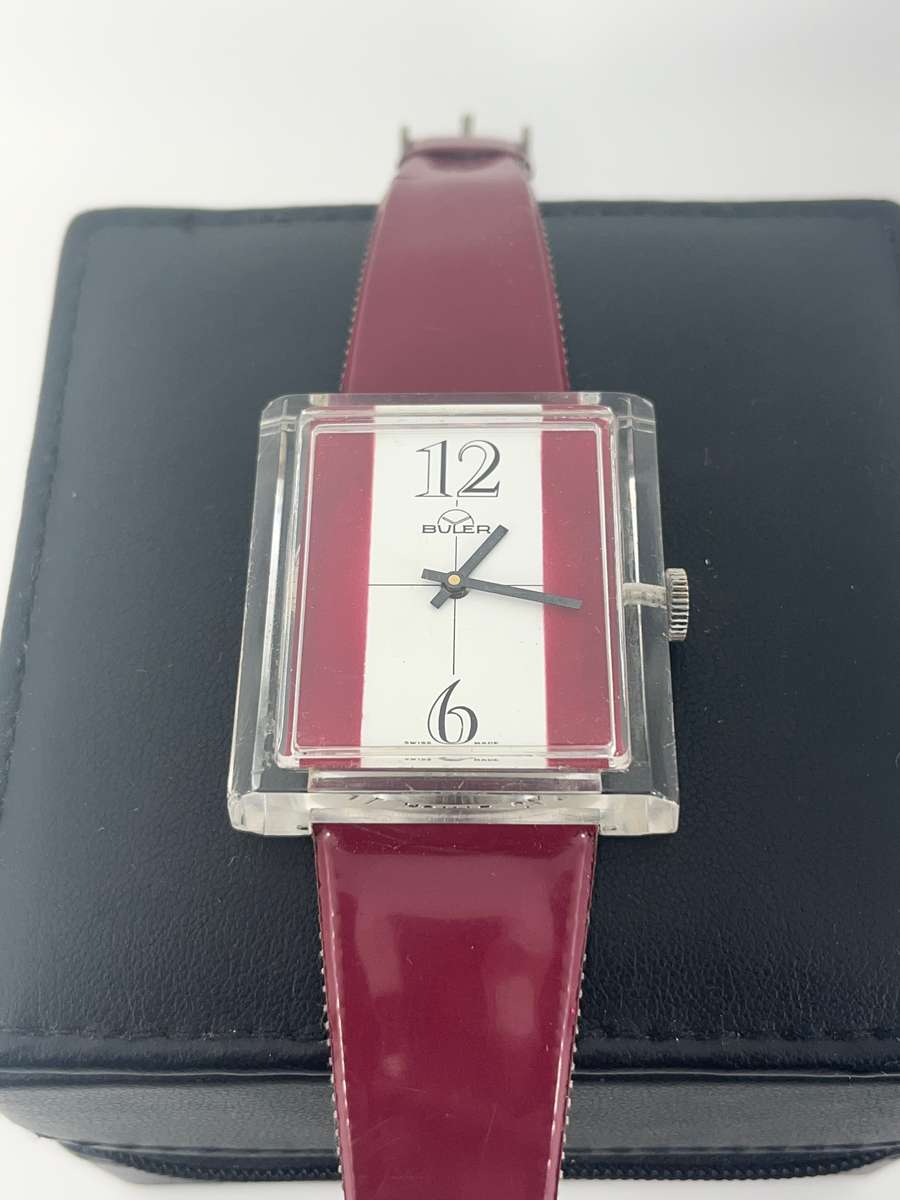 Rare Vintage Buler Acrylic cased watch
