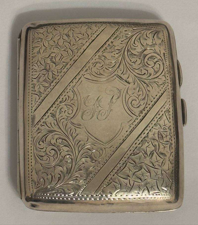 WEEKEND SALE* 1927 Birmingham Hallmarked Sterling Silver Cigarette Case (Levi)