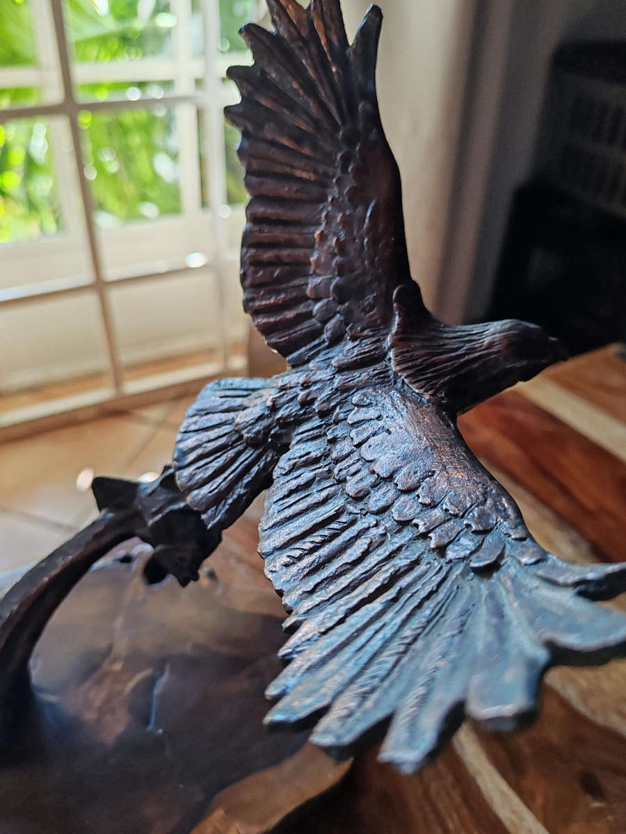 Majestic Fish Eagle Cold cast Bronze Sculpture