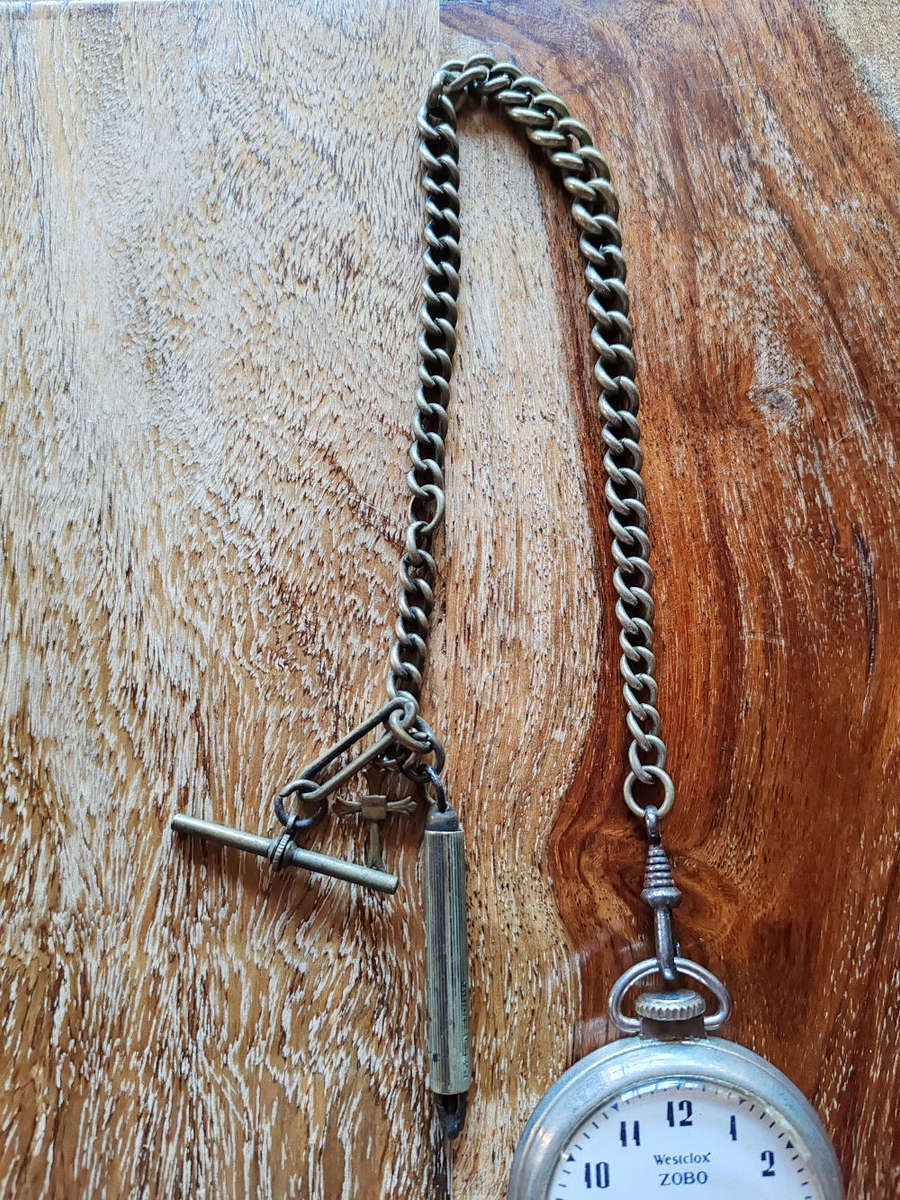 Vintage Zobo Westclox Pocket Watch  Not Working, Great Cosmetic Condition