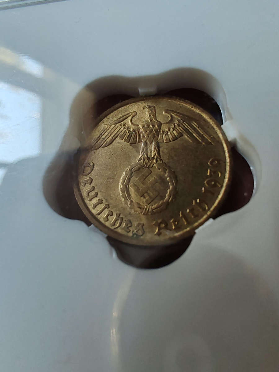 1939 Germany 5 Pfennig  SANGS AU55