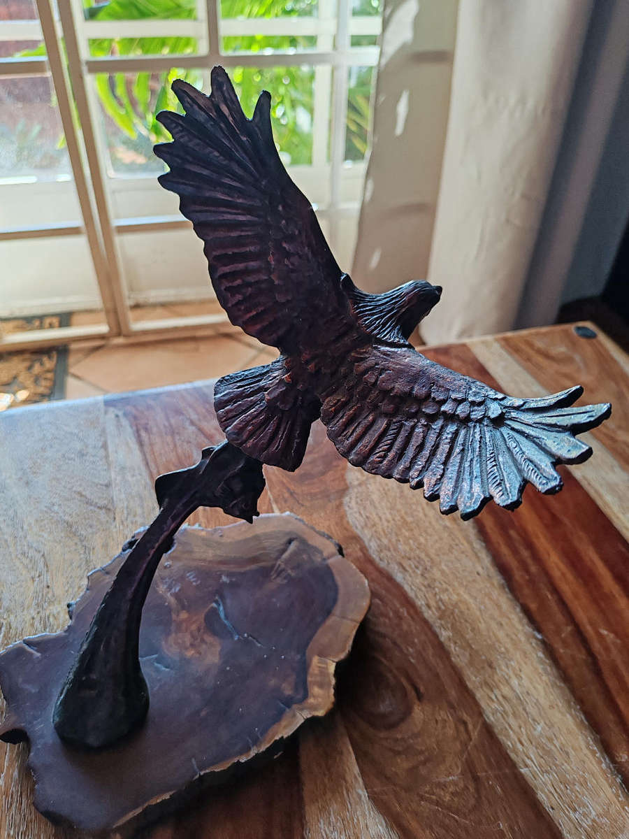 Majestic Fish Eagle Cold cast Bronze Sculpture