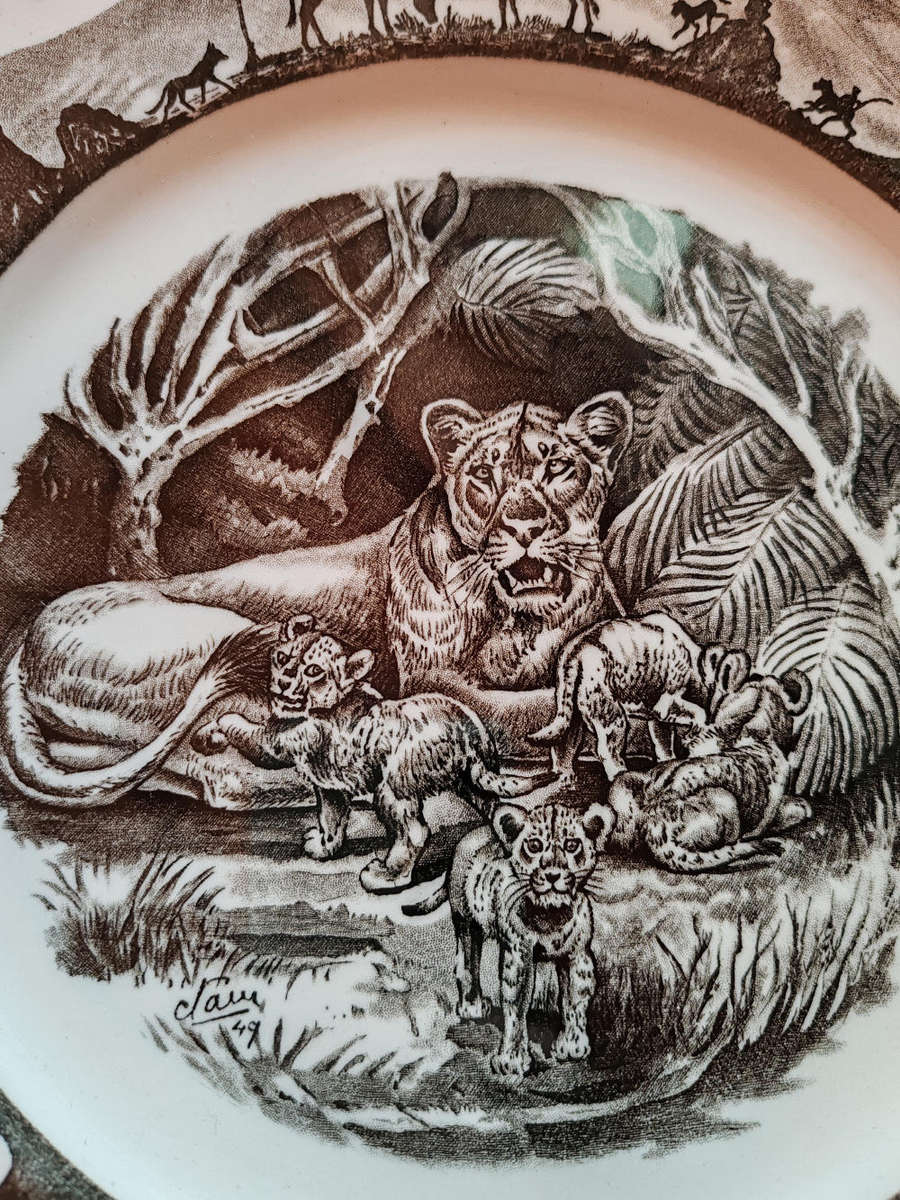 Westwood Lioness with Cubs  First Edition, Second Series  Hand Engraved