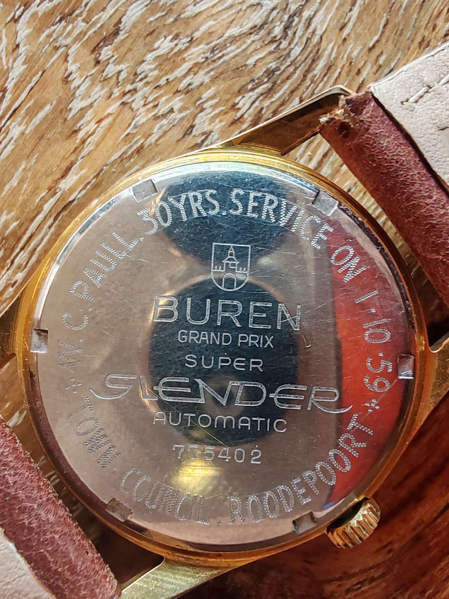 Vintage Buren Grand Prix Super Slender  Swiss Automatic (1959 Presentation Watch)