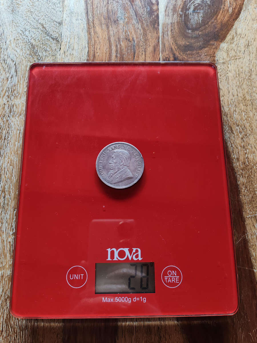 1892 ZAR 5 Shilling  Double Shaft Variant