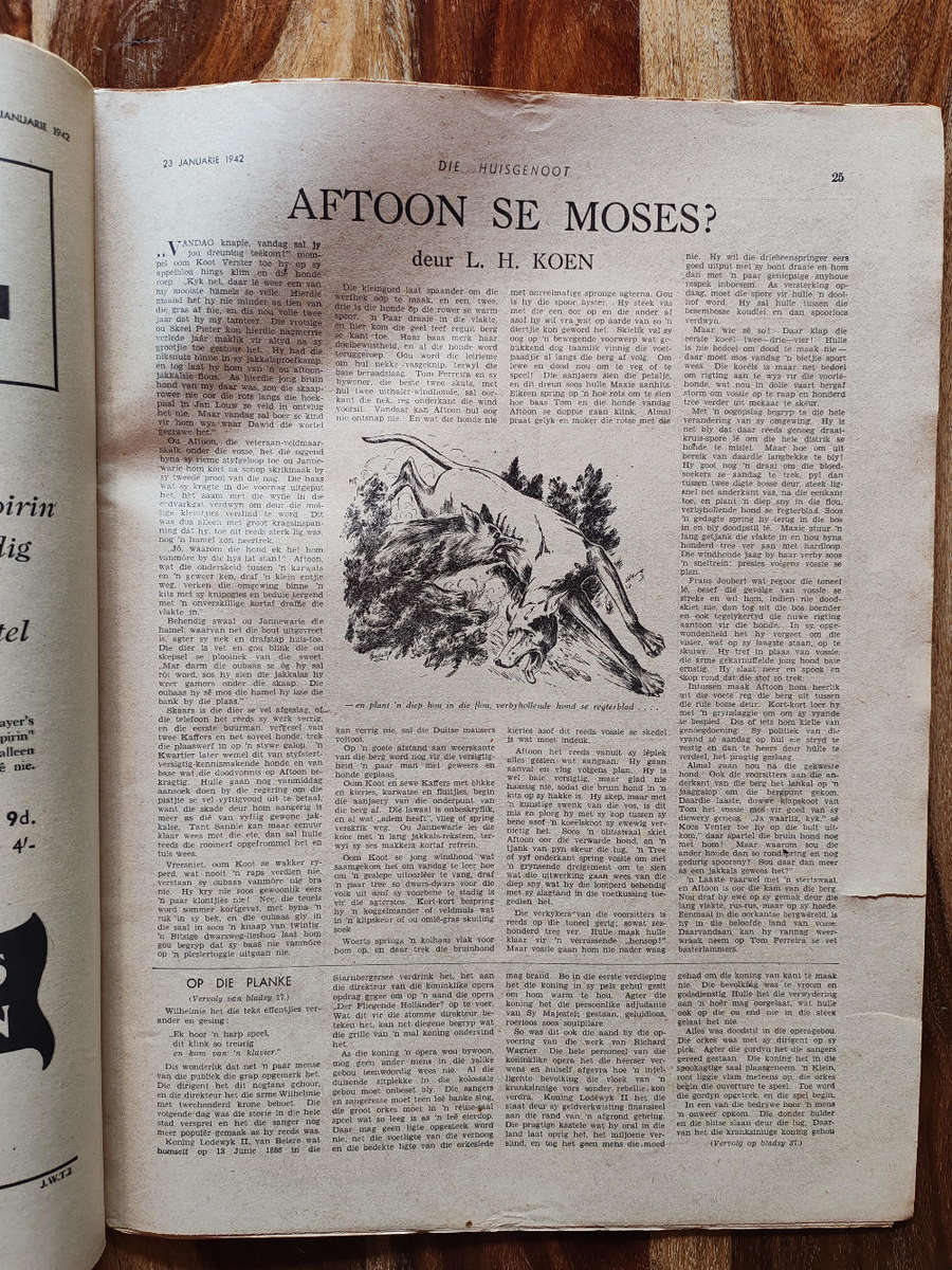 Huisgenoot  23 January 1942  Vintage South African Magazine