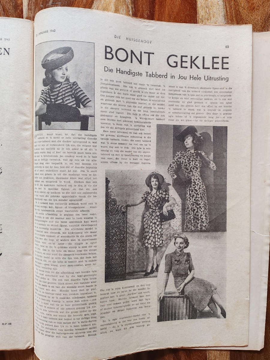 Huisgenoot  23 January 1942  Vintage South African Magazine