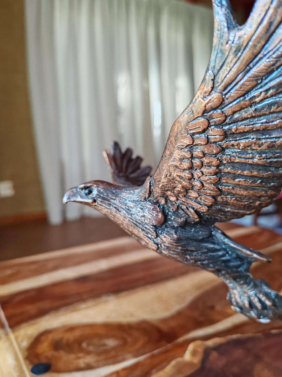 Majestic Fish Eagle Cold cast Bronze Sculpture