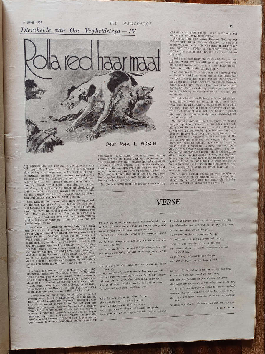 Huisgenoot  9 June 1939  Vintage South African Magazine