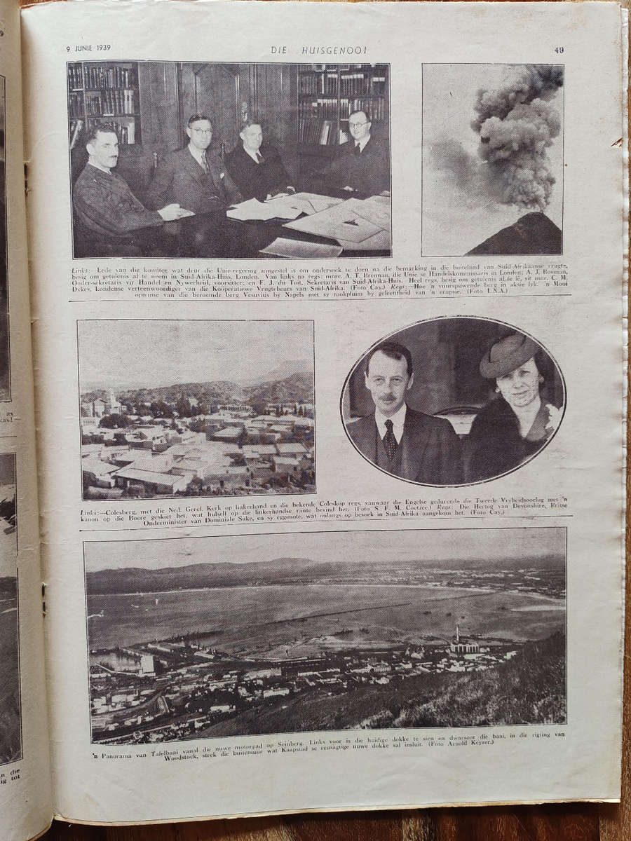 Huisgenoot  9 June 1939  Vintage South African Magazine