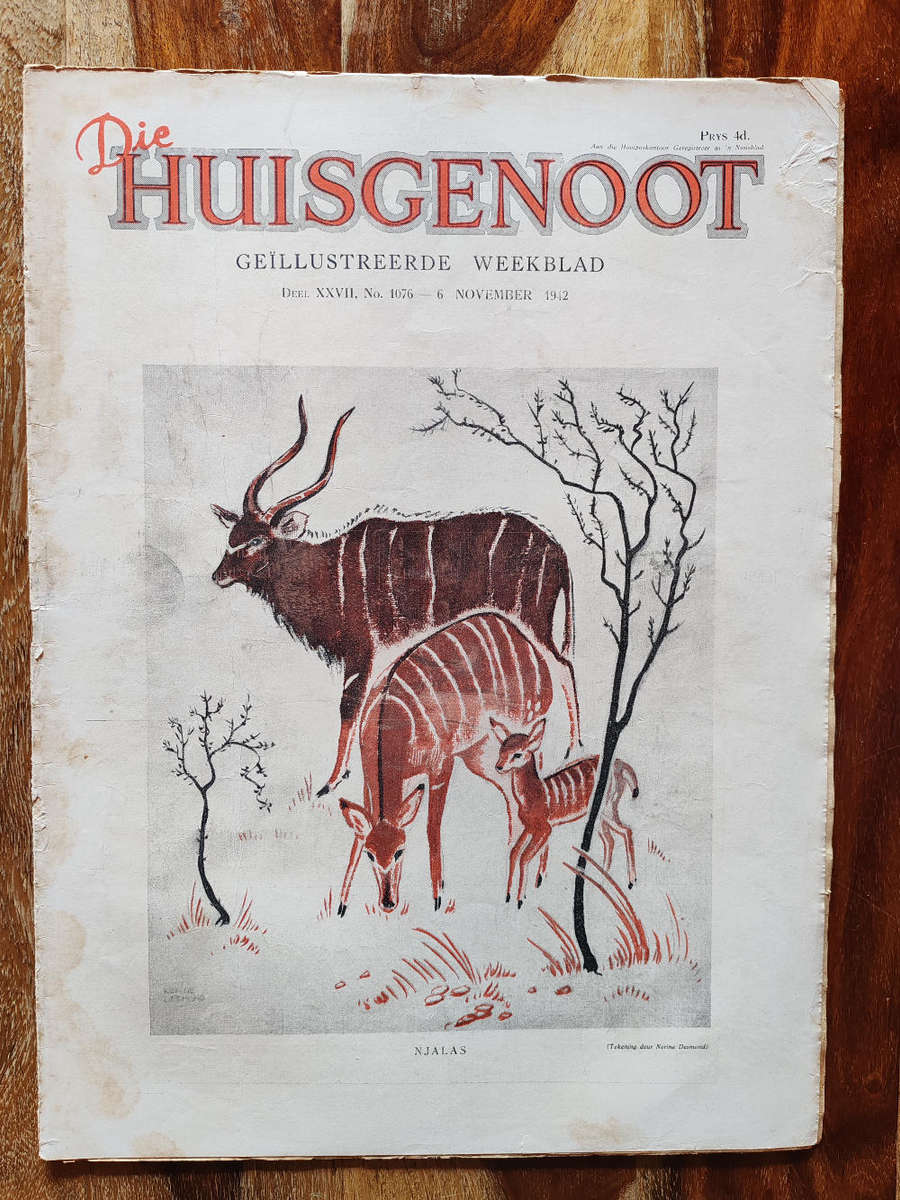 Huisgenoot  6 November 1942 (Vintage South African Magazine  Fair Condition)
