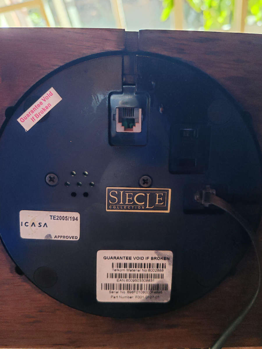 Siecle Collectable Telkom Telephone  Vintage Style (Wood & Brass)