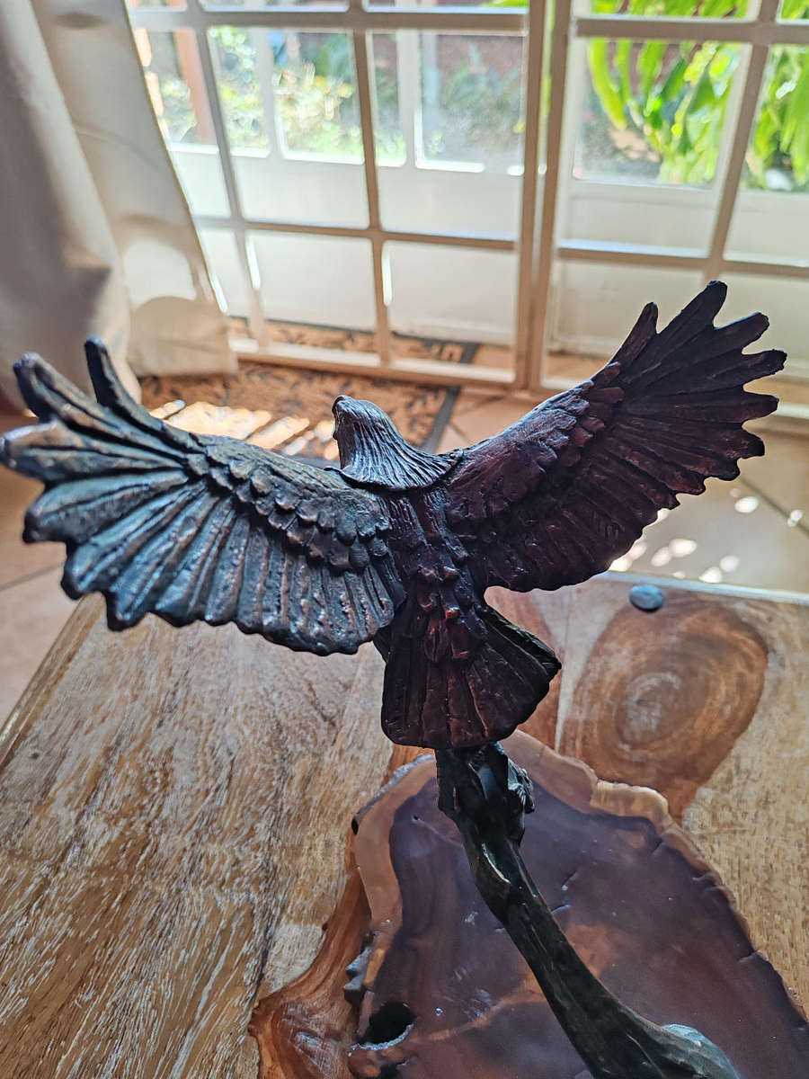 Majestic Fish Eagle Cold cast Bronze Sculpture