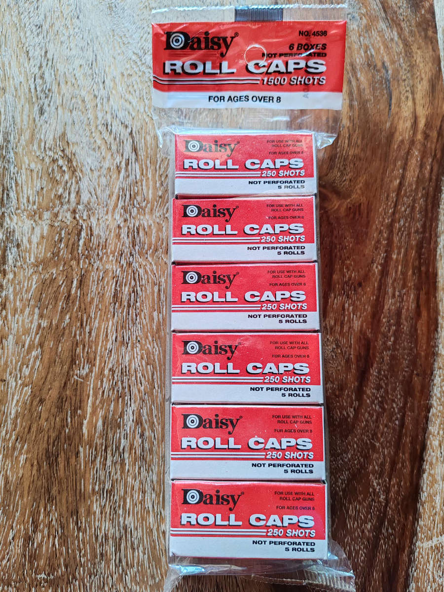 Retro Daisy Roll Caps  Sealed 6-Pack  ±1990s2000s  1,500 Shots