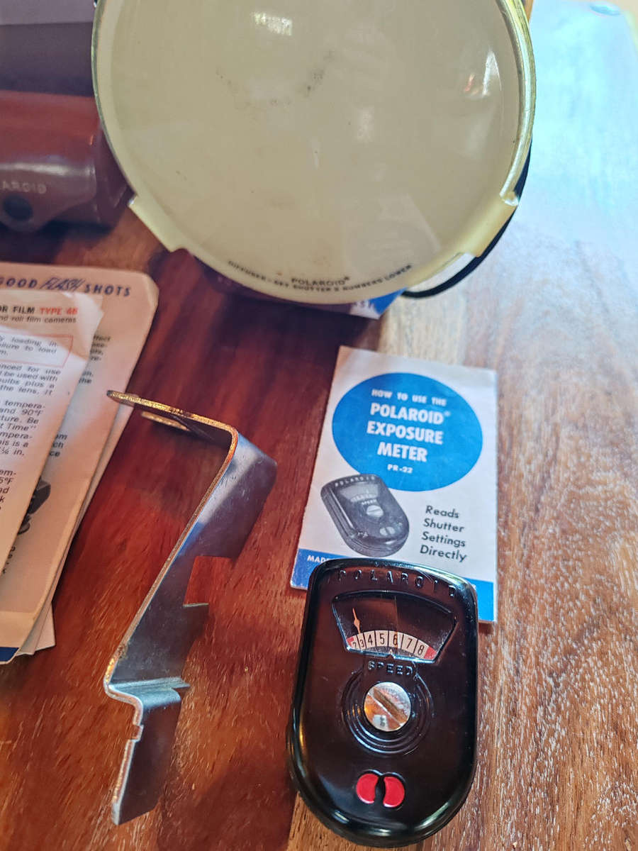 Vintage Polaroid Land Camera Model 95A with Accessories