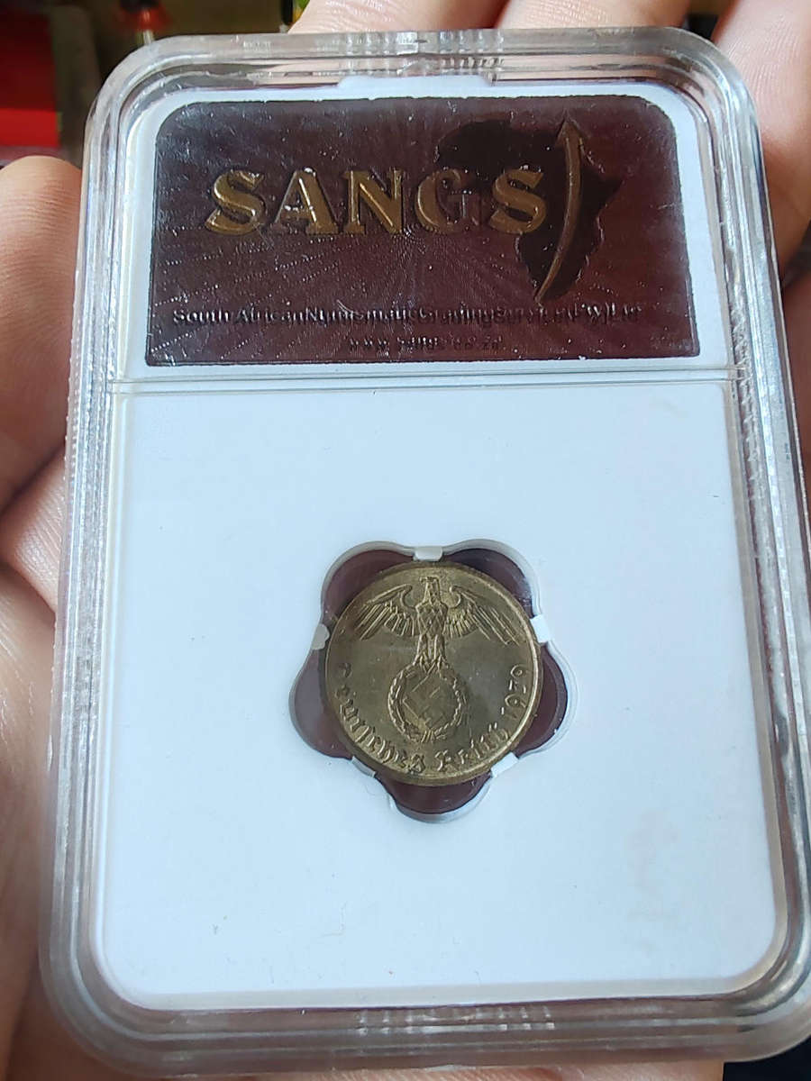 1939 Germany 5 Pfennig  SANGS AU55