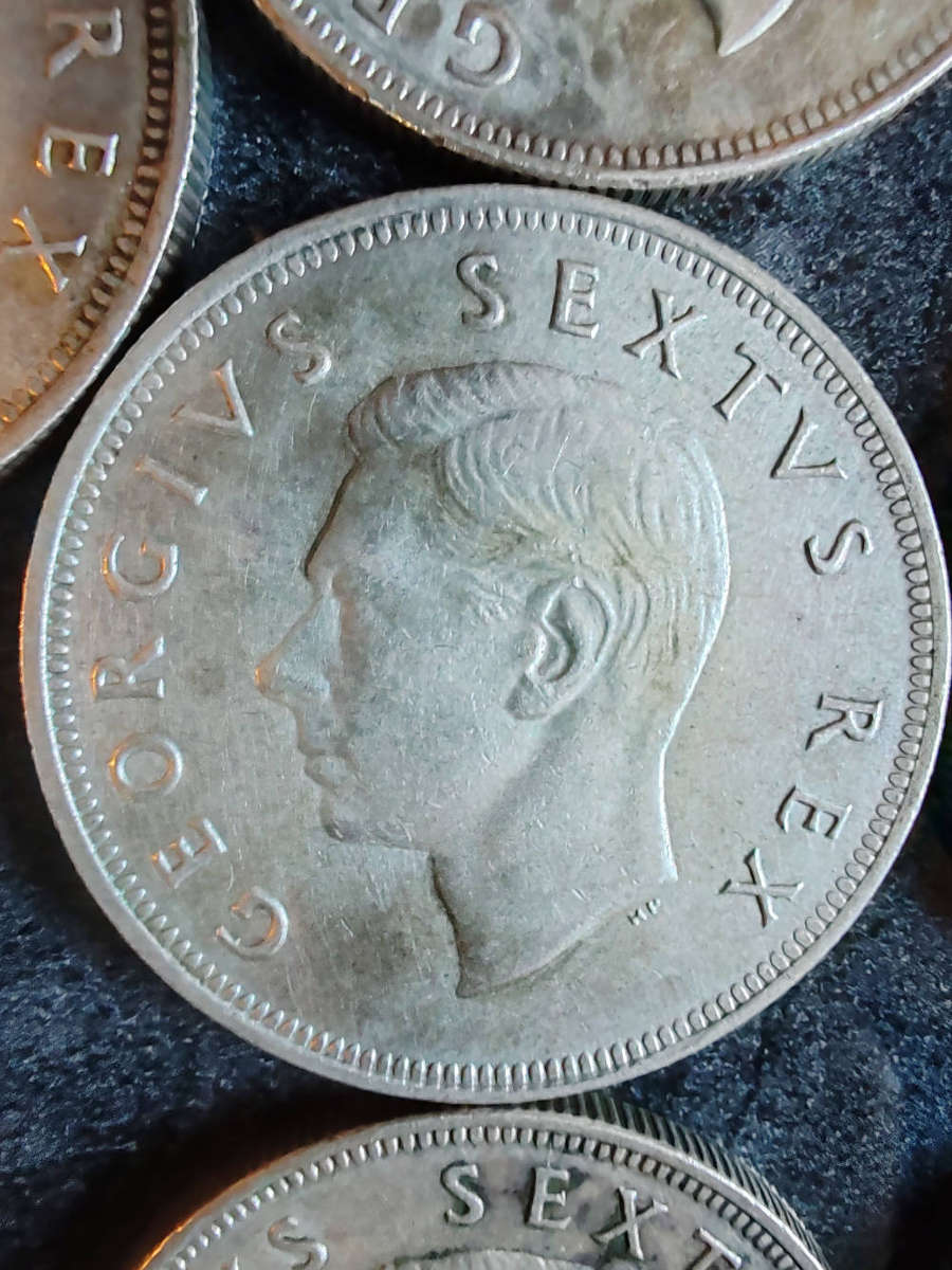 16 × South Africa 2½ Shillings  1952 (50% Silver) - LOT 1